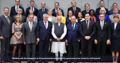 PM Modi with the delegation of EU parliamentarians whom the government has invited to visit Kashmir