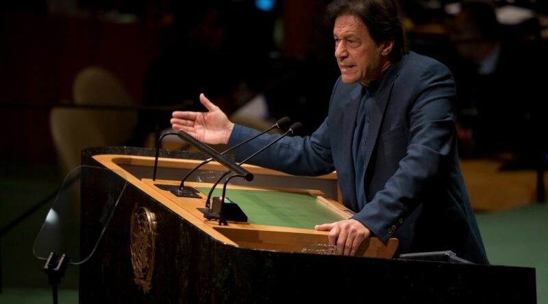 Prime Minister Imran Khan of Pakistan at the United Nations on Friday. Photo By Dave Sanders for The New York Times