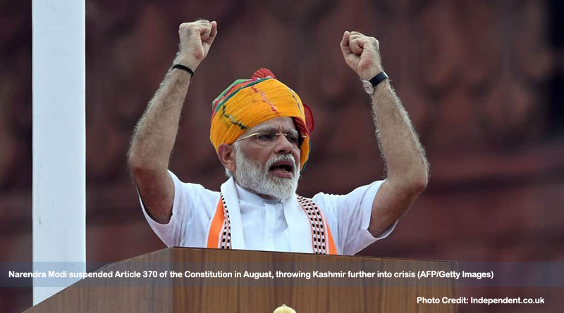 Narendra Modi suspended Article 370 of the Constitution in August, throwing Kashmir further into crisis