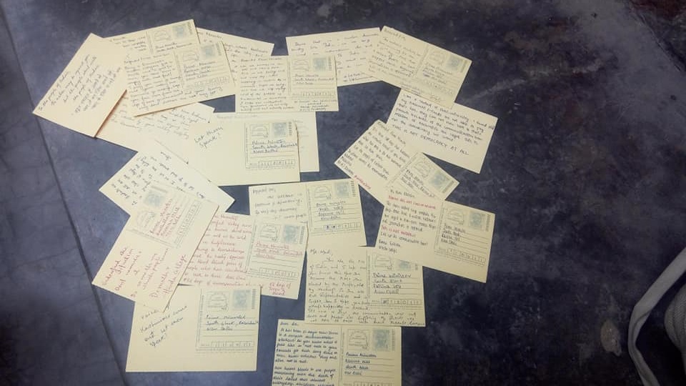 Some of the postcards that were sent to the PM. Photo: Facebook/Ashley N.P.