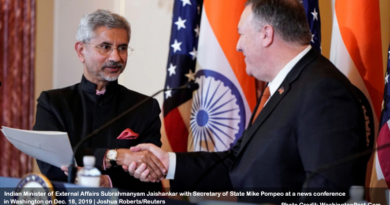 Indian Minister of External Affairs Subrahmanyam Jaishankar with Secretary of State Mike Pompeo at a news conference in Washington on Dec. 18, 2019