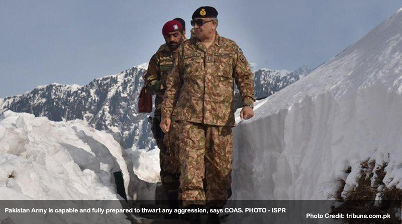 Pakistan Army is capable and fully prepared to thwart any aggression, says COAS. PHOTO - ISPR