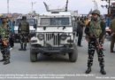 The Indian army patrolling Srinagar, the summer capital of Indian-occupied Kashmir, after 5 Aug 2019